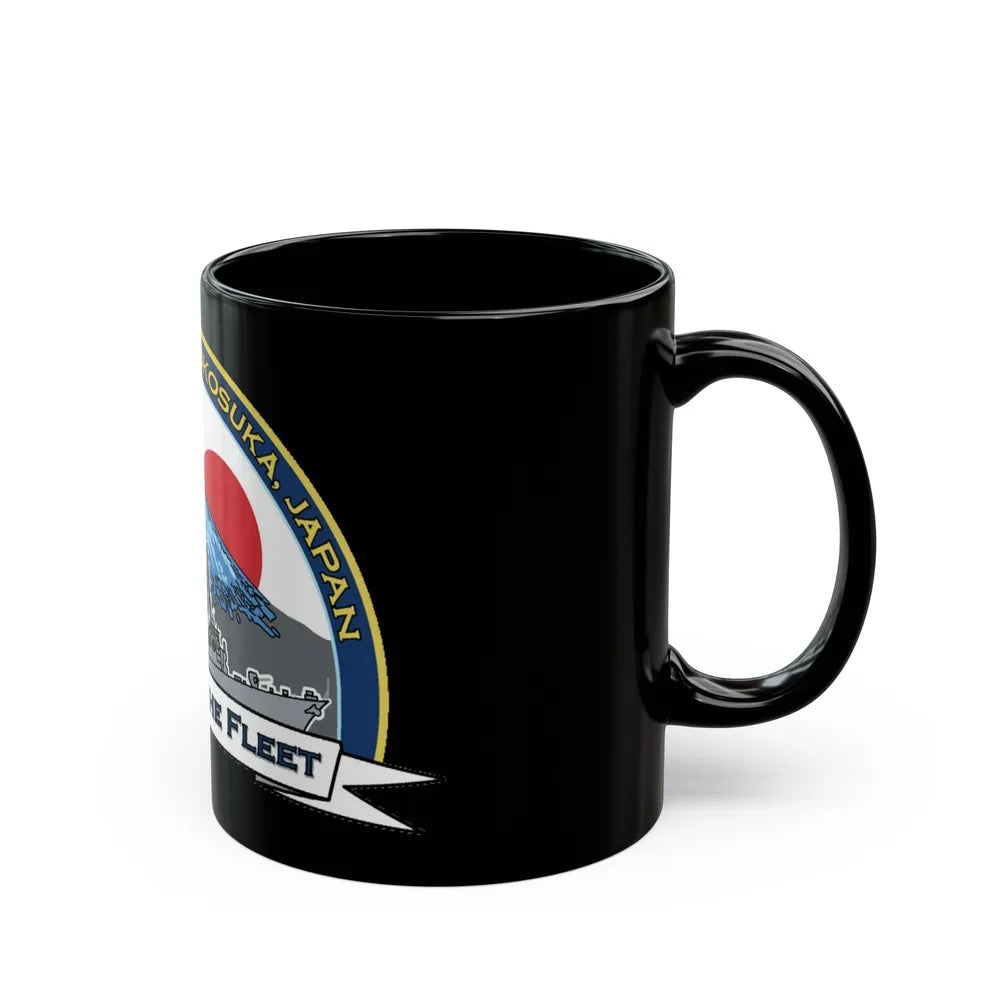 CFAY Fleet Activities Yokosuka Glass (U.S. Navy) Black Coffee Mug-Go Mug Yourself