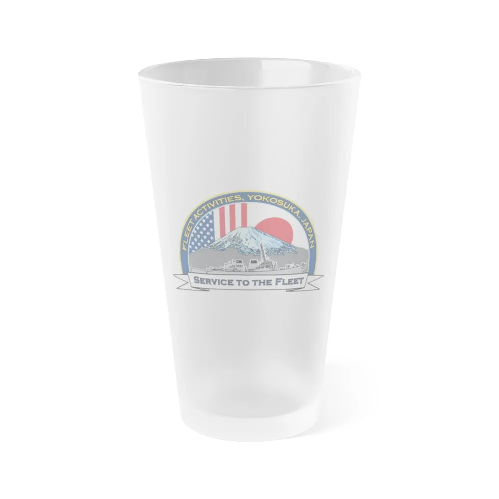 CFAY Fleet Activities Yokosuka Glass (U.S. Navy) Frosted Pint Glass 16oz-Go Mug Yourself