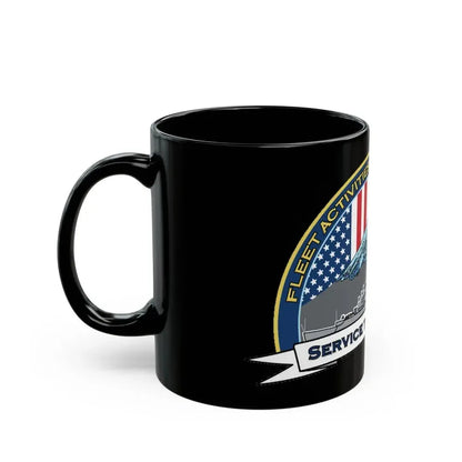 CFAY Fleet Activities Yokosuka Glass (U.S. Navy) Black Coffee Mug - Go Mug Yourself