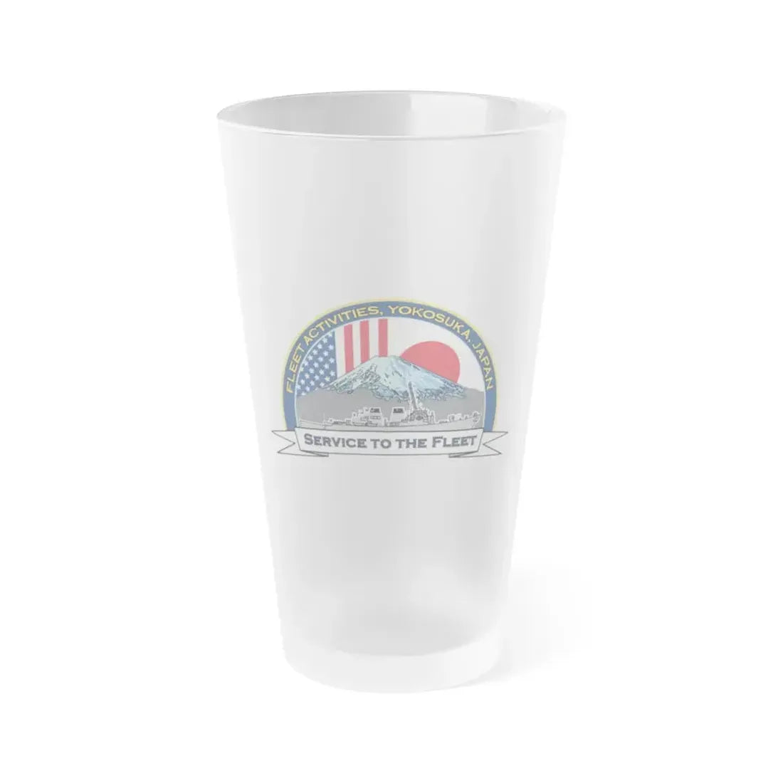 CFAY Fleet Activities Yokosuka Glass (U.S. Navy) Frosted Pint Glass 16oz Default Title - Go Mug Yourself