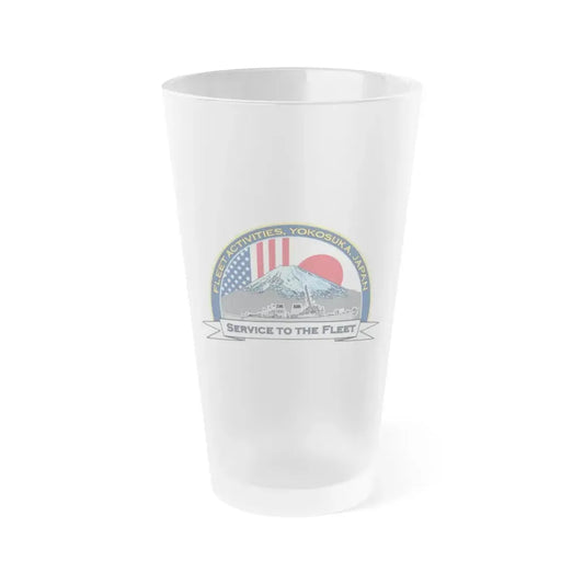 CFAY Fleet Activities Yokosuka Glass (U.S. Navy) Frosted Pint Glass 16oz Default Title - Go Mug Yourself