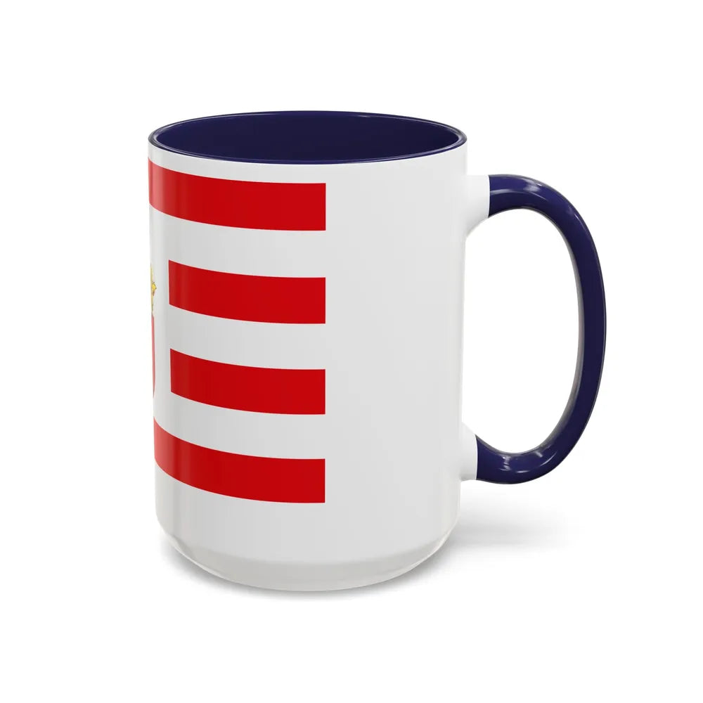 Flag of Bremen with middle arms Germany - Accent Coffee Mug-Go Mug Yourself