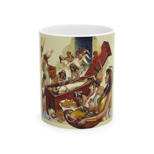 Egyptian Funeral, American Weekly magazine, April 7, 1947 - White Coffee Mug-11oz-Go Mug Yourself