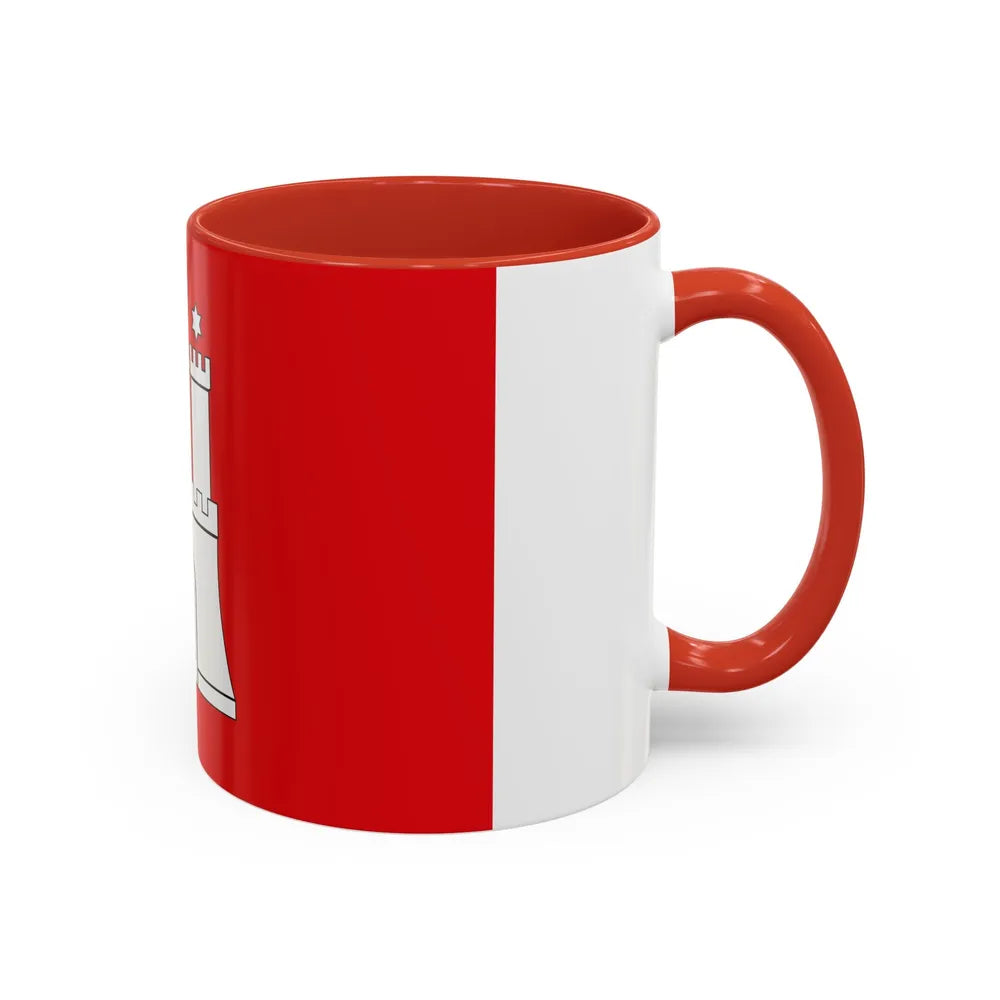 Flag of Hamburg Germany - Accent Coffee Mug-Go Mug Yourself