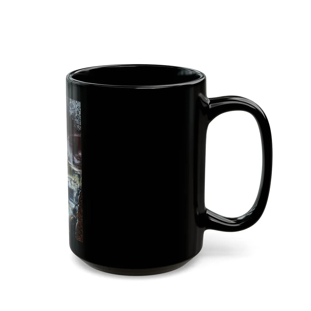 Ghost in Bedroom - Black Coffee Mug-Go Mug Yourself