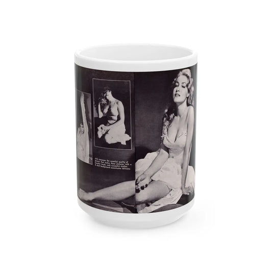 Julie Newmar #443 (Vintage Female Icon) White Coffee Mug-15oz-Go Mug Yourself