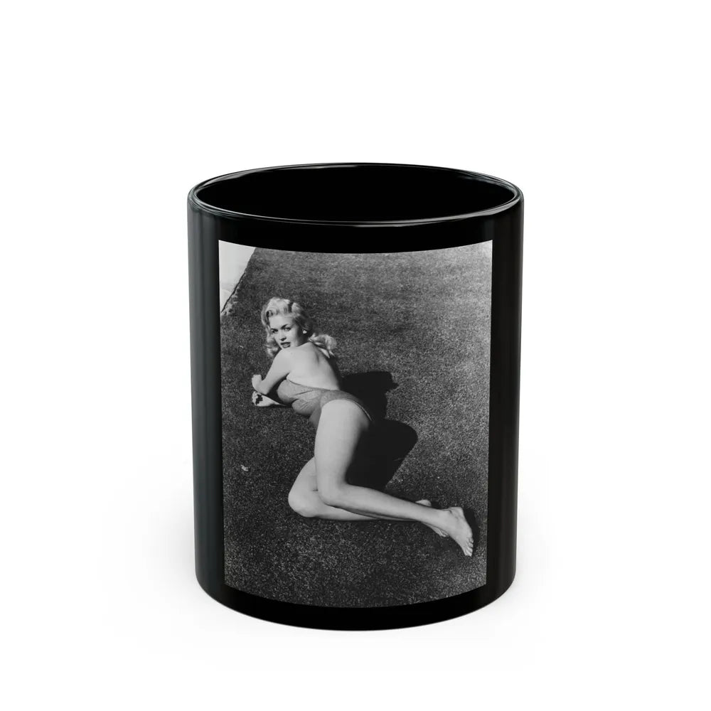 Jayne Mansfield #217 (Vintage Female Icon) Black Coffee Mug-11oz-Go Mug Yourself