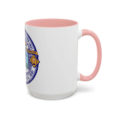 Seal of Brockton Massachusetts - Accent Coffee Mug-Go Mug Yourself