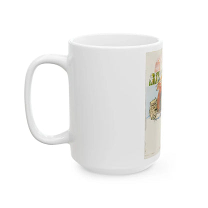 Camping Adventure Illustration - White Coffee Mug-Go Mug Yourself