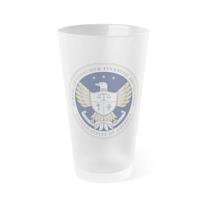 CFPB seal - Frosted Pint Glass 16oz-16oz-Frosted-Go Mug Yourself