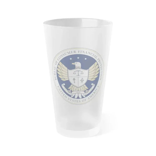 CFPB seal - Frosted Pint Glass 16oz 16oz Frosted - Go Mug Yourself