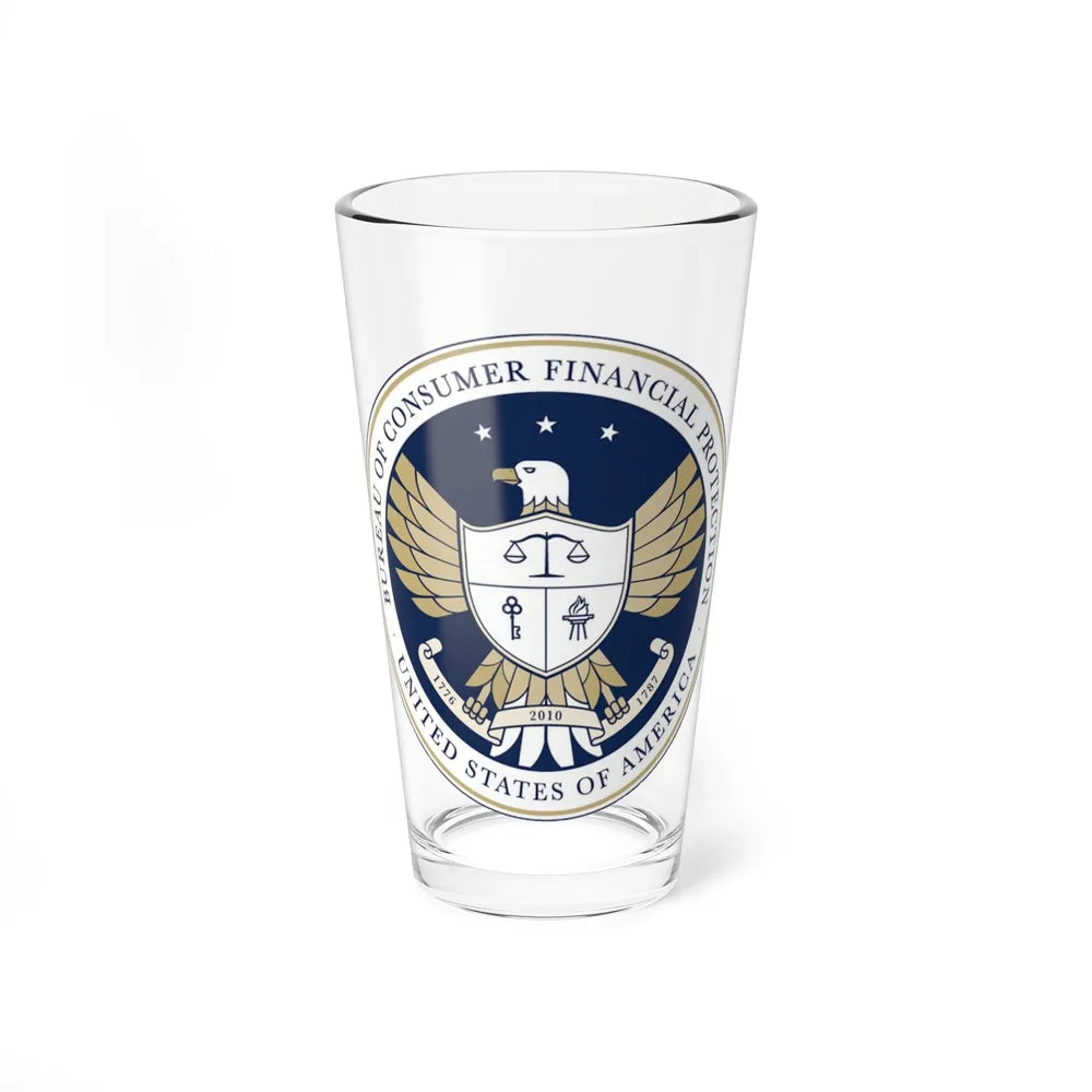 CFPB seal - Pint Glass 16oz-16oz-Go Mug Yourself