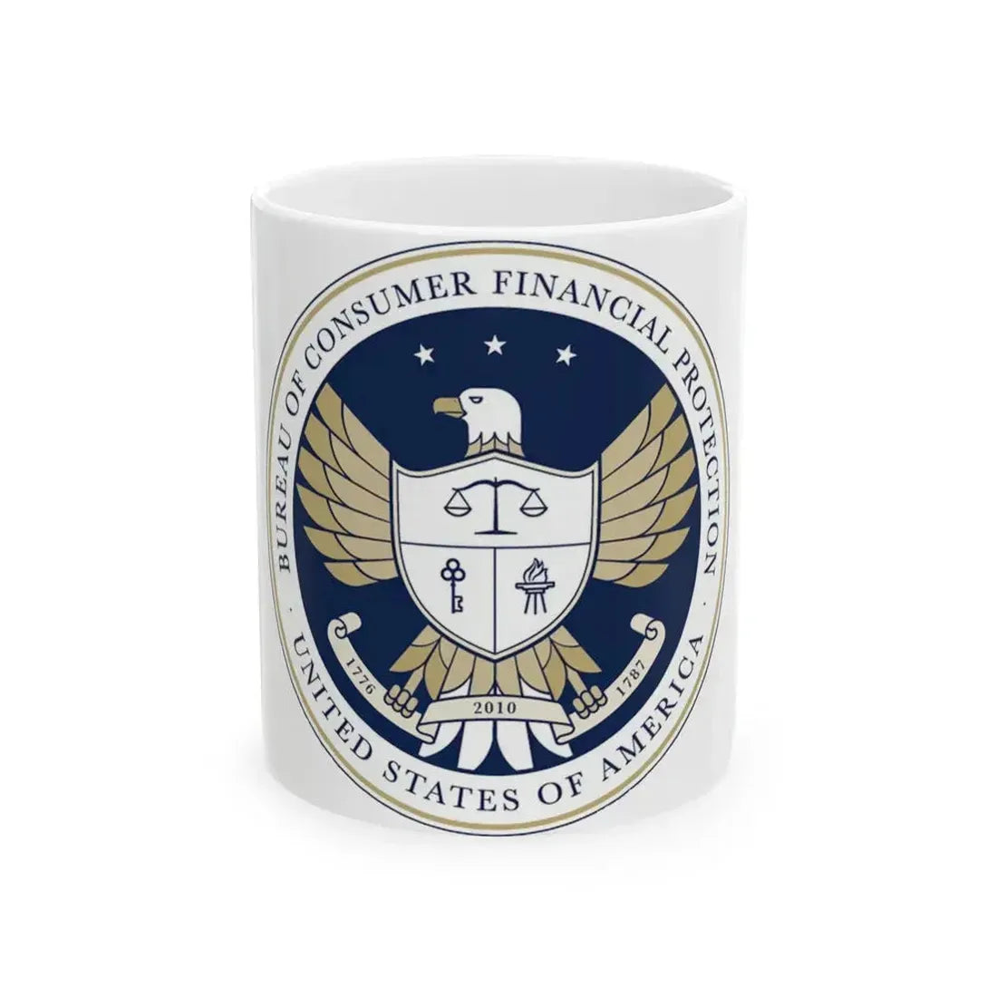 CFPB seal - White Coffee Mug 11oz - Go Mug Yourself