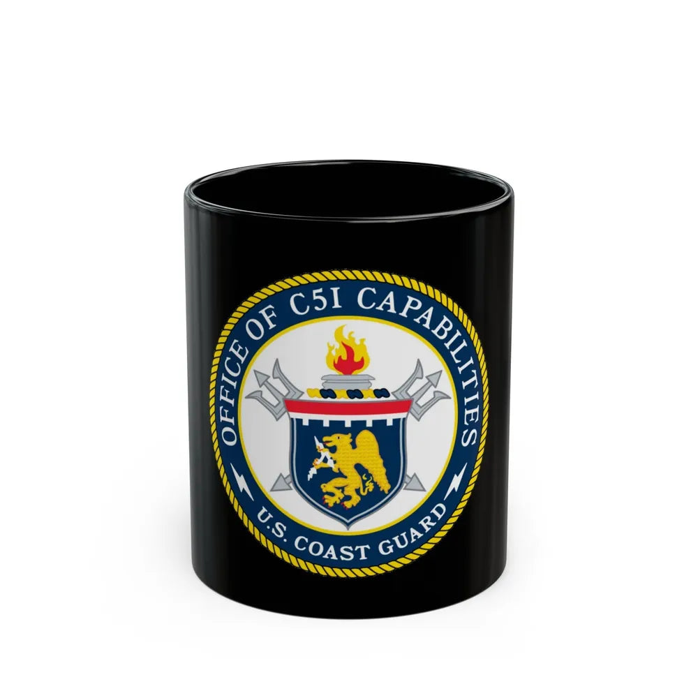 CG 761 Office of C5I Capabilities (U.S. Coast Guard) Black Coffee Mug-11oz-Go Mug Yourself