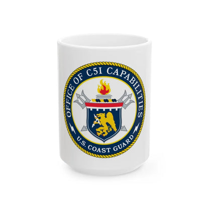 CG 761 Office of C5I Capabilities (U.S. Coast Guard) White Coffee Mug-15oz-Go Mug Yourself