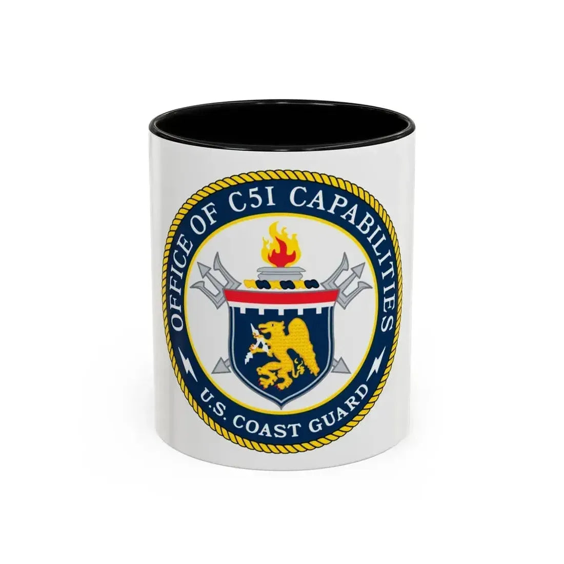 CG 761 Office of C5I Capabilities (U.S. Coast Guard) Accent Coffee Mug 11oz Black - Go Mug Yourself