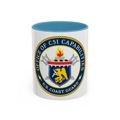 CG 761 Office of C5I Capabilities (U.S. Coast Guard) Accent Coffee Mug 11oz Light Blue - Go Mug Yourself