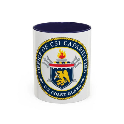 CG 761 Office of C5I Capabilities (U.S. Coast Guard) Accent Coffee Mug 11oz Navy - Go Mug Yourself