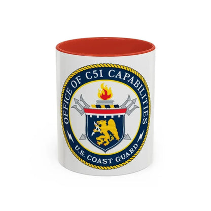 CG 761 Office of C5I Capabilities (U.S. Coast Guard) Accent Coffee Mug 11oz Red - Go Mug Yourself