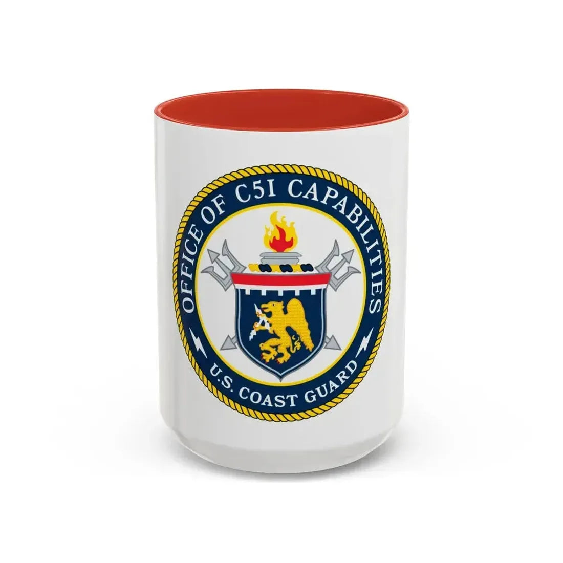 CG 761 Office of C5I Capabilities (U.S. Coast Guard) Accent Coffee Mug 15oz Red - Go Mug Yourself