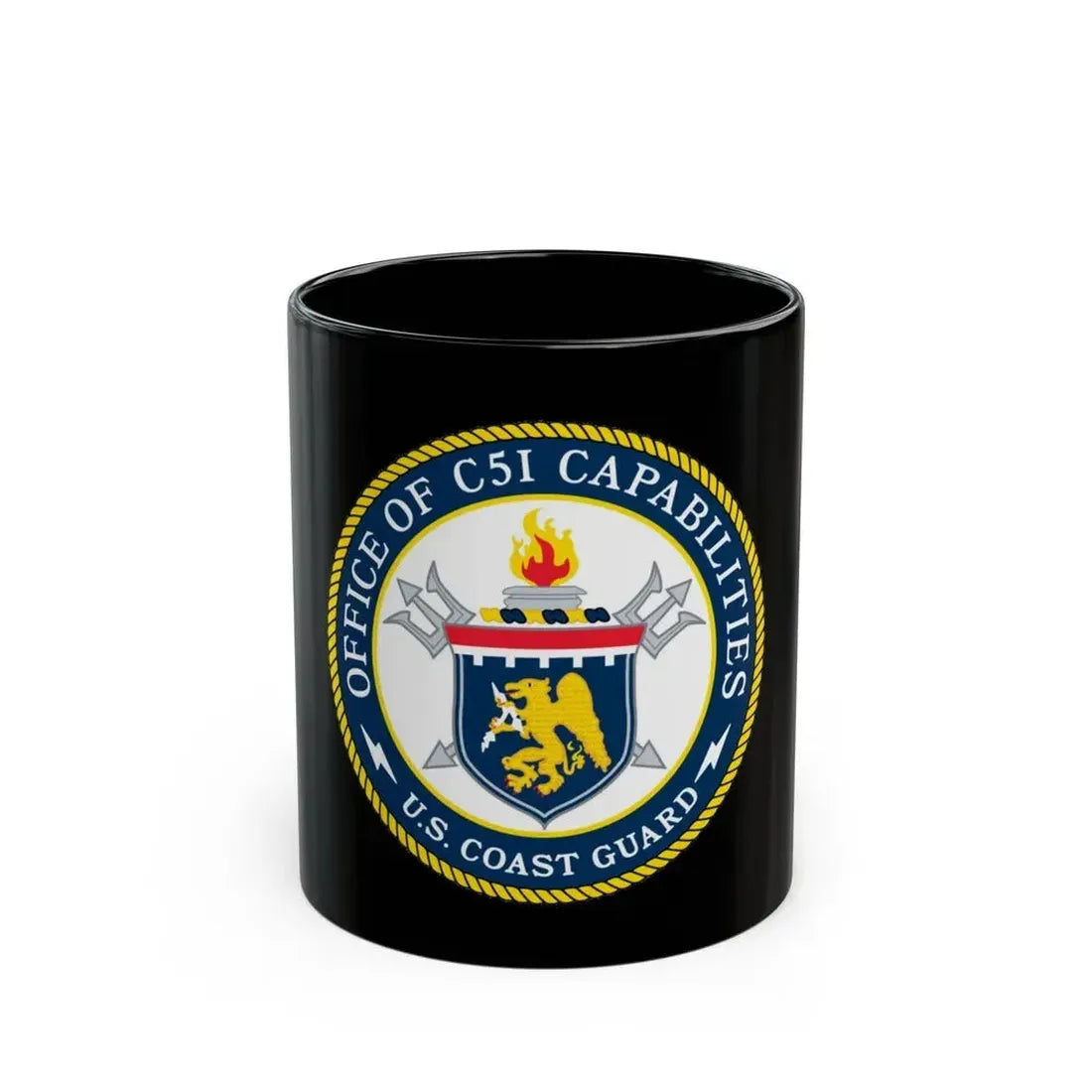 CG 761 Office of C5I Capabilities (U.S. Coast Guard) Black Coffee Mug 11oz - Go Mug Yourself