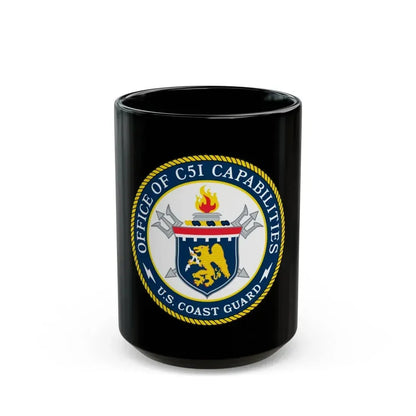 CG 761 Office of C5I Capabilities (U.S. Coast Guard) Black Coffee Mug 15oz - Go Mug Yourself
