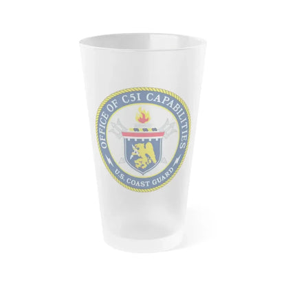 CG 761 Office of C5I Capabilities (U.S. Coast Guard) Frosted Pint Glass 16oz Default Title - Go Mug Yourself