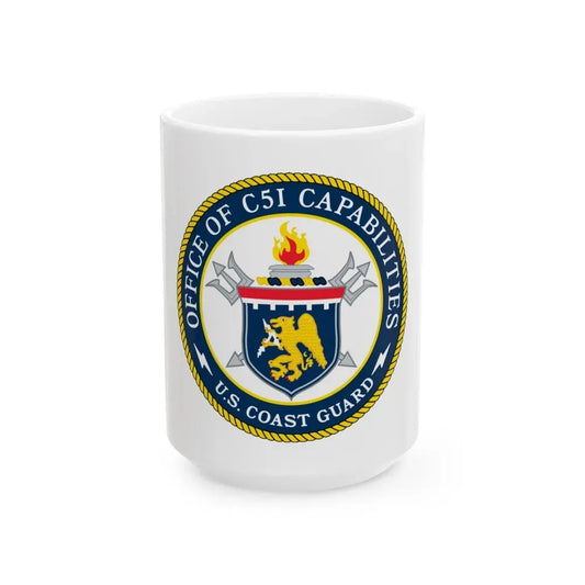 CG 761 Office of C5I Capabilities (U.S. Coast Guard) White Coffee Mug 15oz - Go Mug Yourself