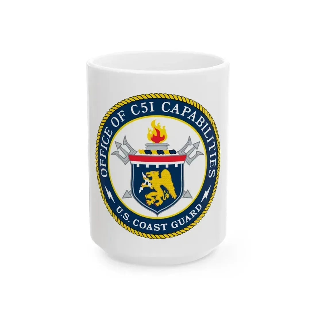 CG 761 Office of C5I Capabilities (U.S. Coast Guard) White Coffee Mug 15oz - Go Mug Yourself