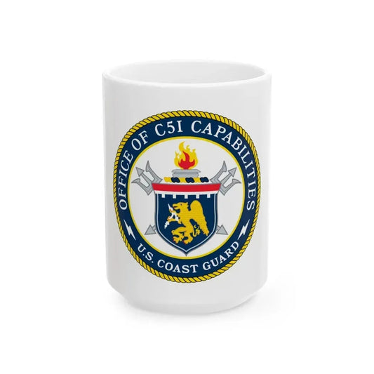 CG 761 Office of C5I Capabilities (U.S. Coast Guard) White Coffee Mug 15oz - Go Mug Yourself