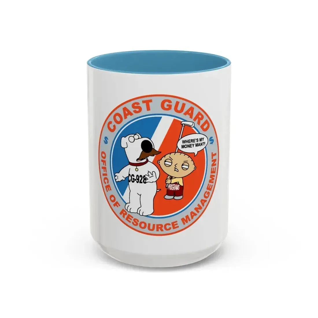 CG 928 ORM (U.S. Coast Guard) Accent Coffee Mug 15oz Light Blue - Go Mug Yourself