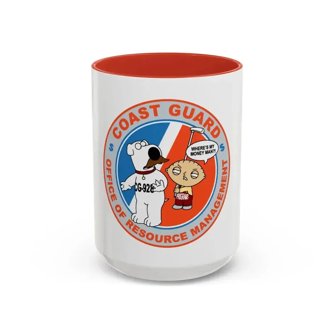 CG 928 ORM (U.S. Coast Guard) Accent Coffee Mug 15oz Red - Go Mug Yourself