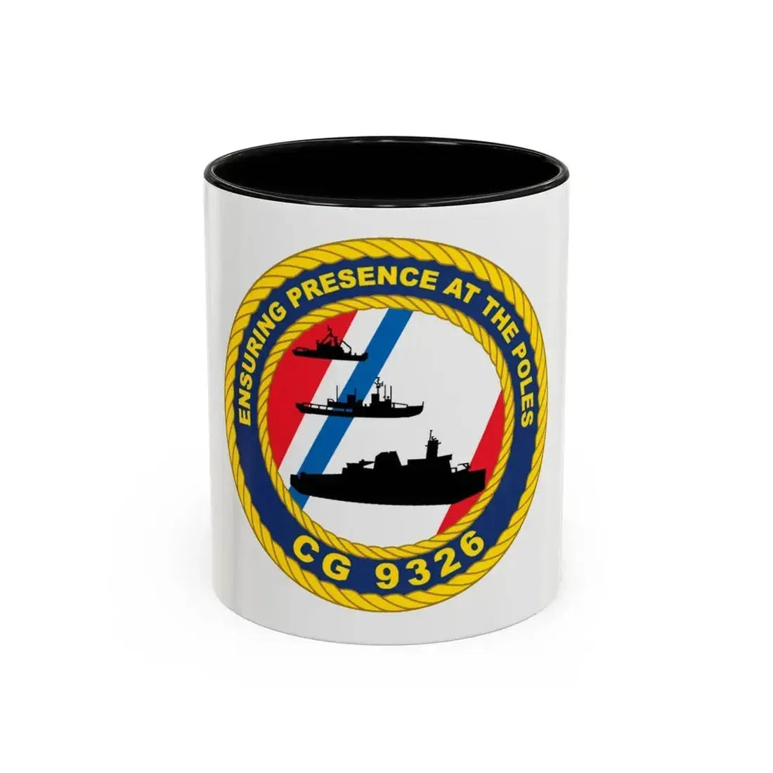 CG 9326 (U.S. Coast Guard) Accent Coffee Mug 11oz Black - Go Mug Yourself