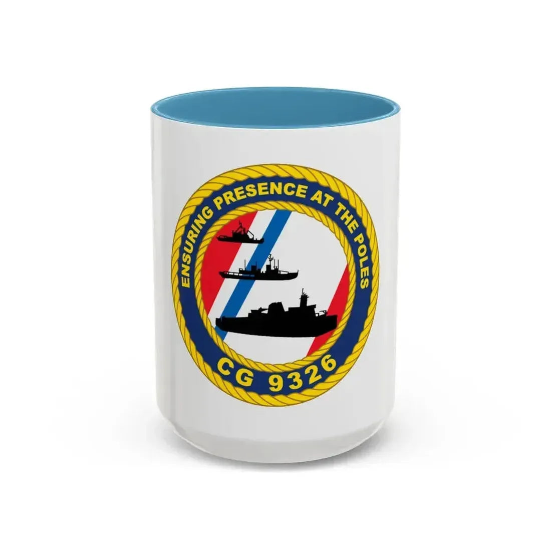 CG 9326 (U.S. Coast Guard) Accent Coffee Mug 15oz Light Blue - Go Mug Yourself