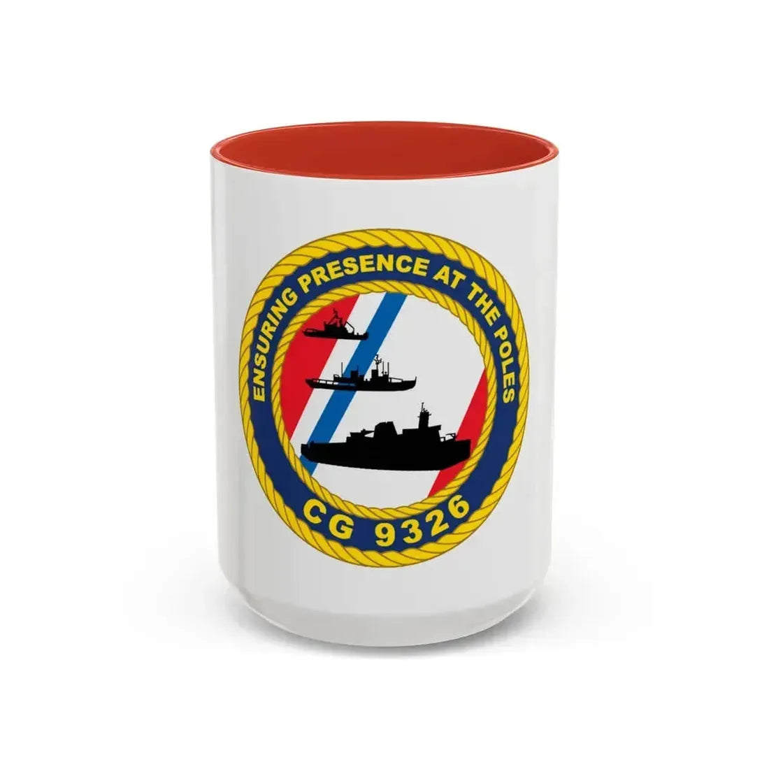 CG 9326 (U.S. Coast Guard) Accent Coffee Mug 15oz Red - Go Mug Yourself