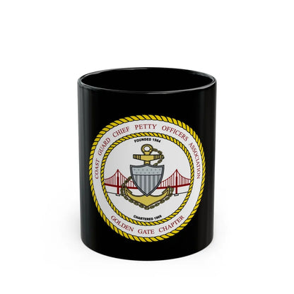 CG CPOA Golden Gate Chapter (U.S. Coast Guard) Black Coffee Mug-11oz-Go Mug Yourself