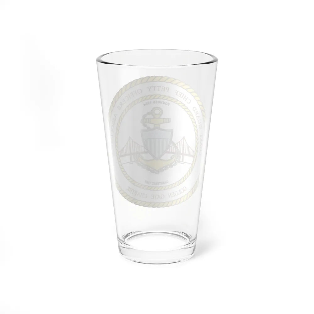 CG CPOA Golden Gate Chapter (U.S. Coast Guard) Pint Glass 16oz-Go Mug Yourself