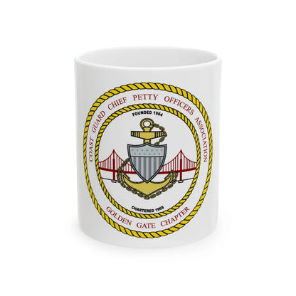 CG CPOA Golden Gate Chapter (U.S. Coast Guard) White Coffee Mug-11oz-Go Mug Yourself