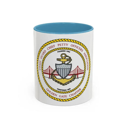 CG CPOA Golden Gate Chapter (U.S. Coast Guard) Accent Coffee Mug 11oz Light Blue - Go Mug Yourself