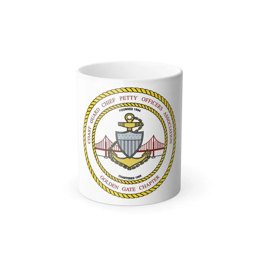 CG CPOA Golden Gate Chapter (U.S. Coast Guard) Color Changing Coffee Mug 11oz - Go Mug Yourself