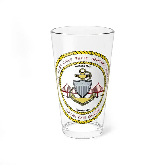 CG CPOA Golden Gate Chapter (U.S. Coast Guard) Pint Glass 16oz 16oz - Go Mug Yourself