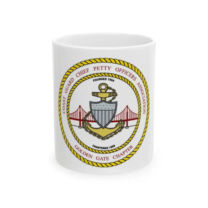 CG CPOA Golden Gate Chapter (U.S. Coast Guard) White Coffee Mug 11oz - Go Mug Yourself