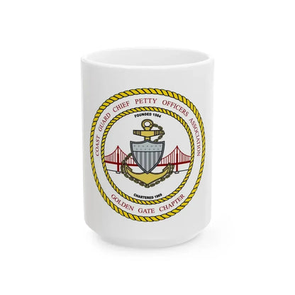CG CPOA Golden Gate Chapter (U.S. Coast Guard) White Coffee Mug 15oz - Go Mug Yourself