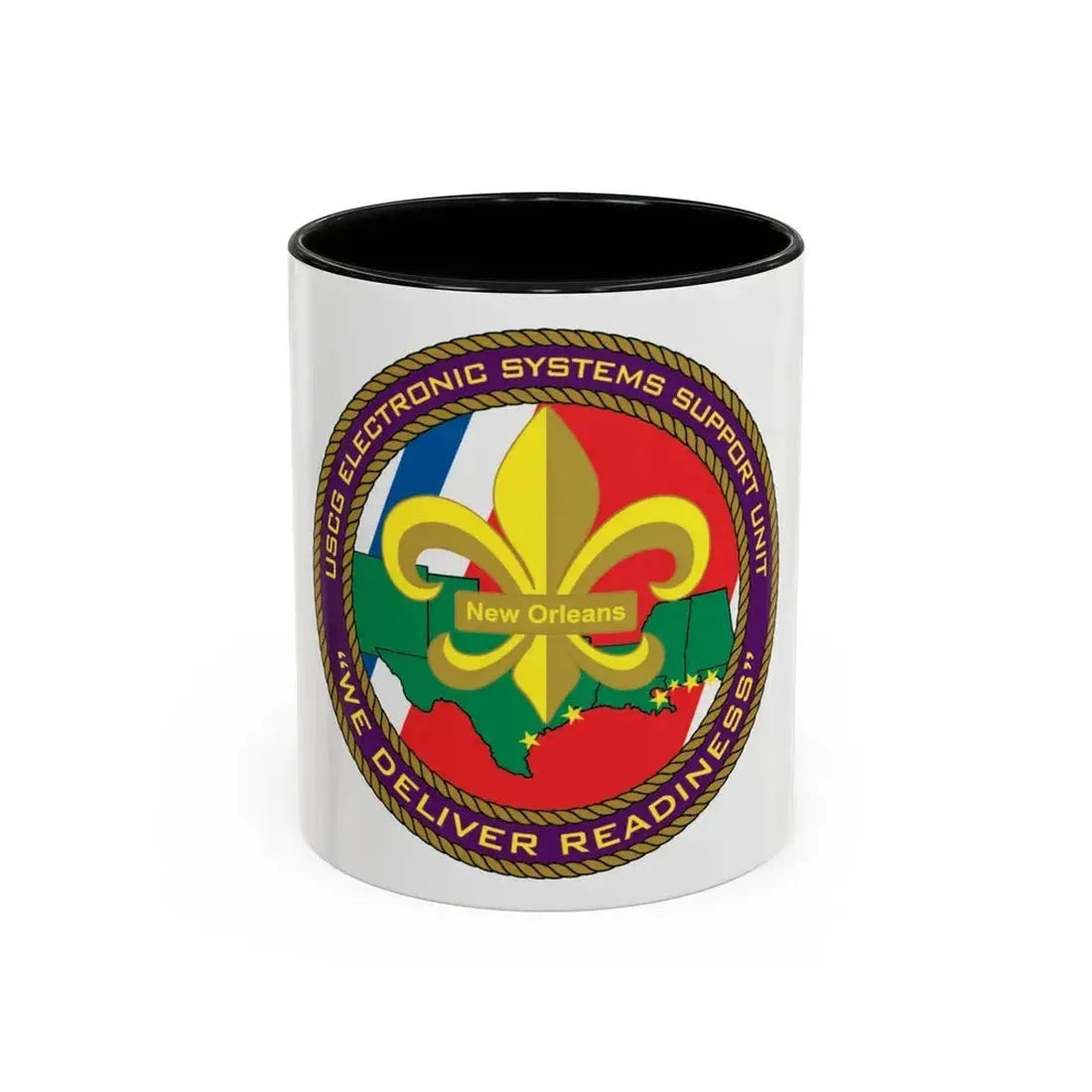 CG ESU New Orleans (U.S. Coast Guard) Accent Coffee Mug 11oz Black - Go Mug Yourself