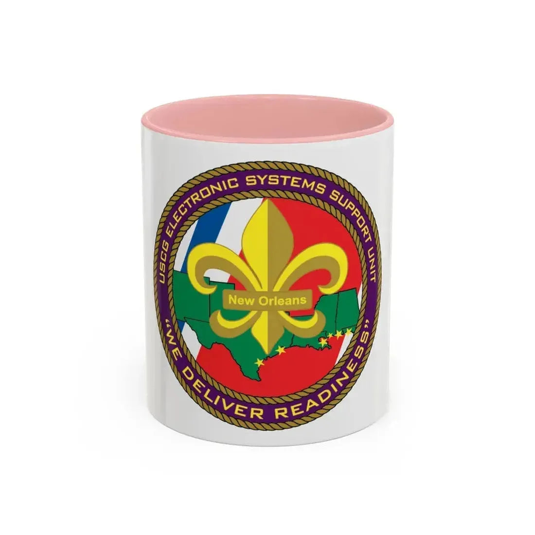 CG ESU New Orleans (U.S. Coast Guard) Accent Coffee Mug 11oz Pink - Go Mug Yourself