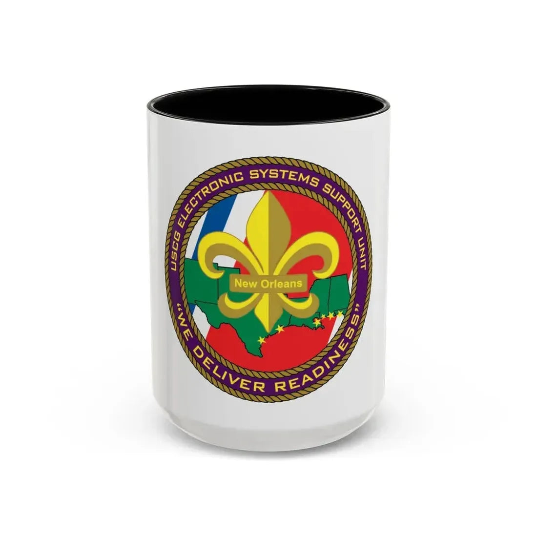 CG ESU New Orleans (U.S. Coast Guard) Accent Coffee Mug 15oz Black - Go Mug Yourself