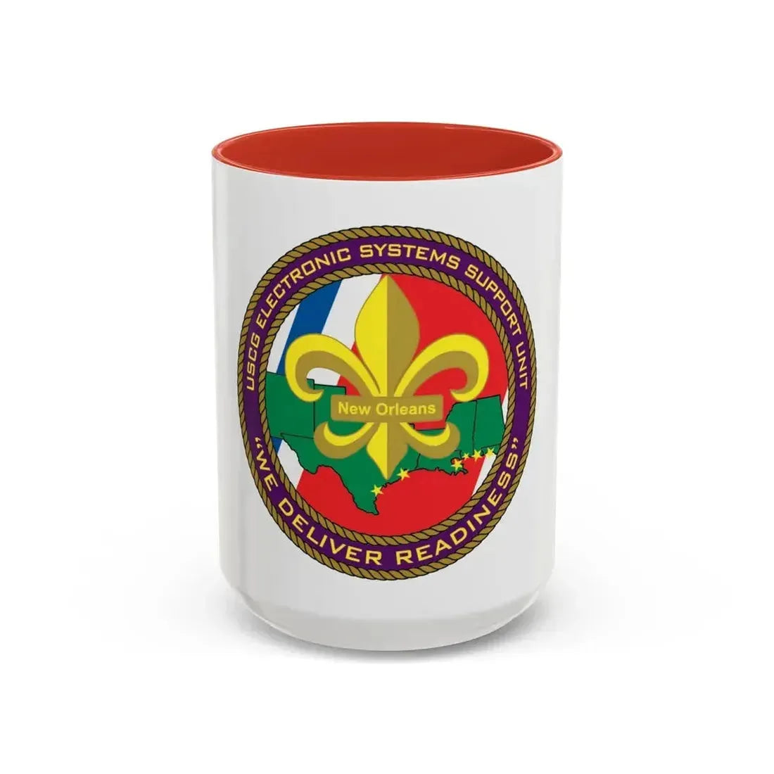 CG ESU New Orleans (U.S. Coast Guard) Accent Coffee Mug 15oz Red - Go Mug Yourself