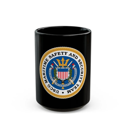 CG Maritime Safety & Security Team (U.S. Coast Guard) Black Coffee Mug-15oz-Go Mug Yourself