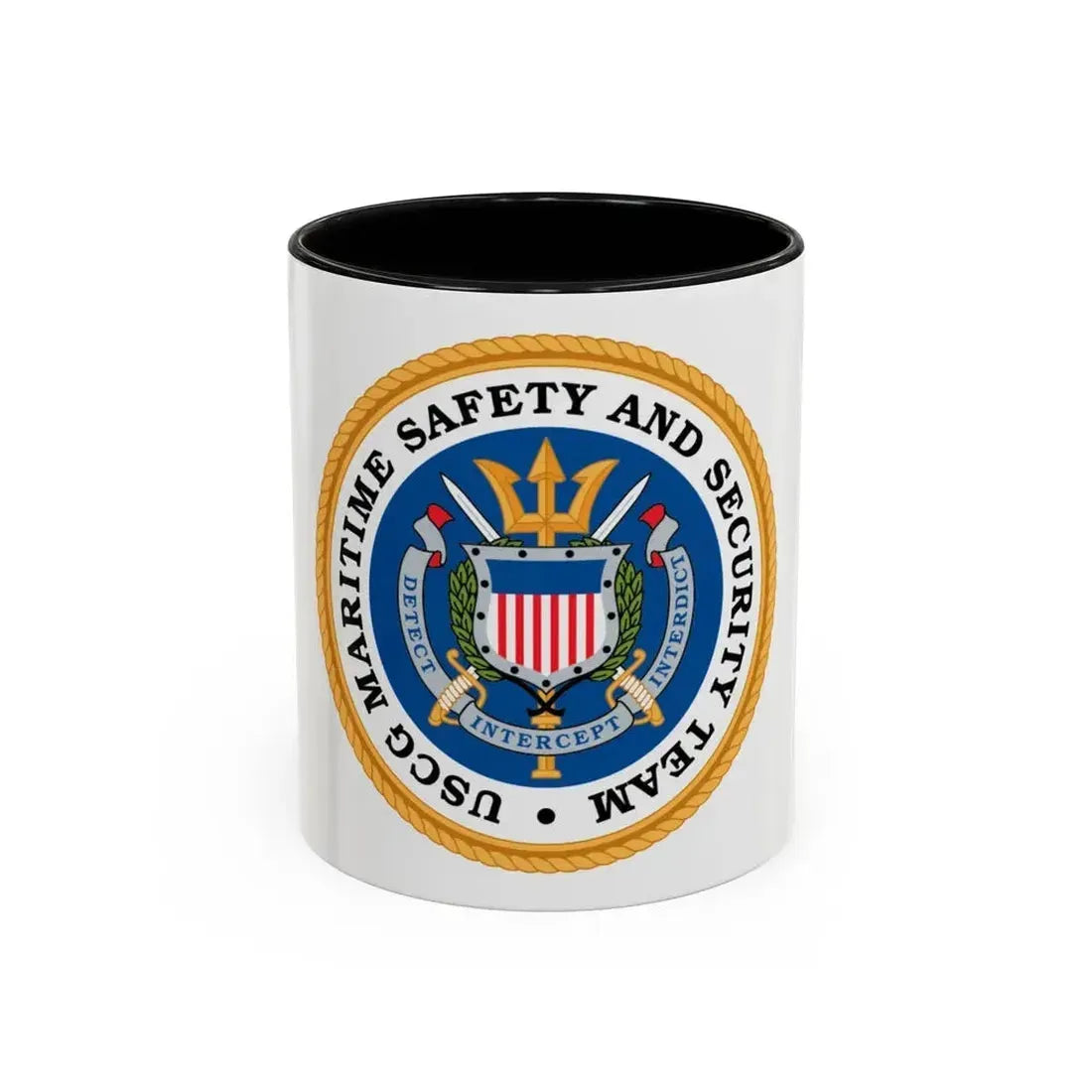 CG Maritime Safety & Security Team (U.S. Coast Guard) Accent Coffee Mug 11oz Black - Go Mug Yourself