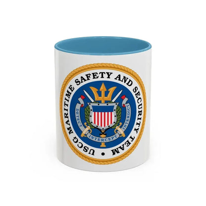 CG Maritime Safety & Security Team (U.S. Coast Guard) Accent Coffee Mug 11oz Light Blue - Go Mug Yourself